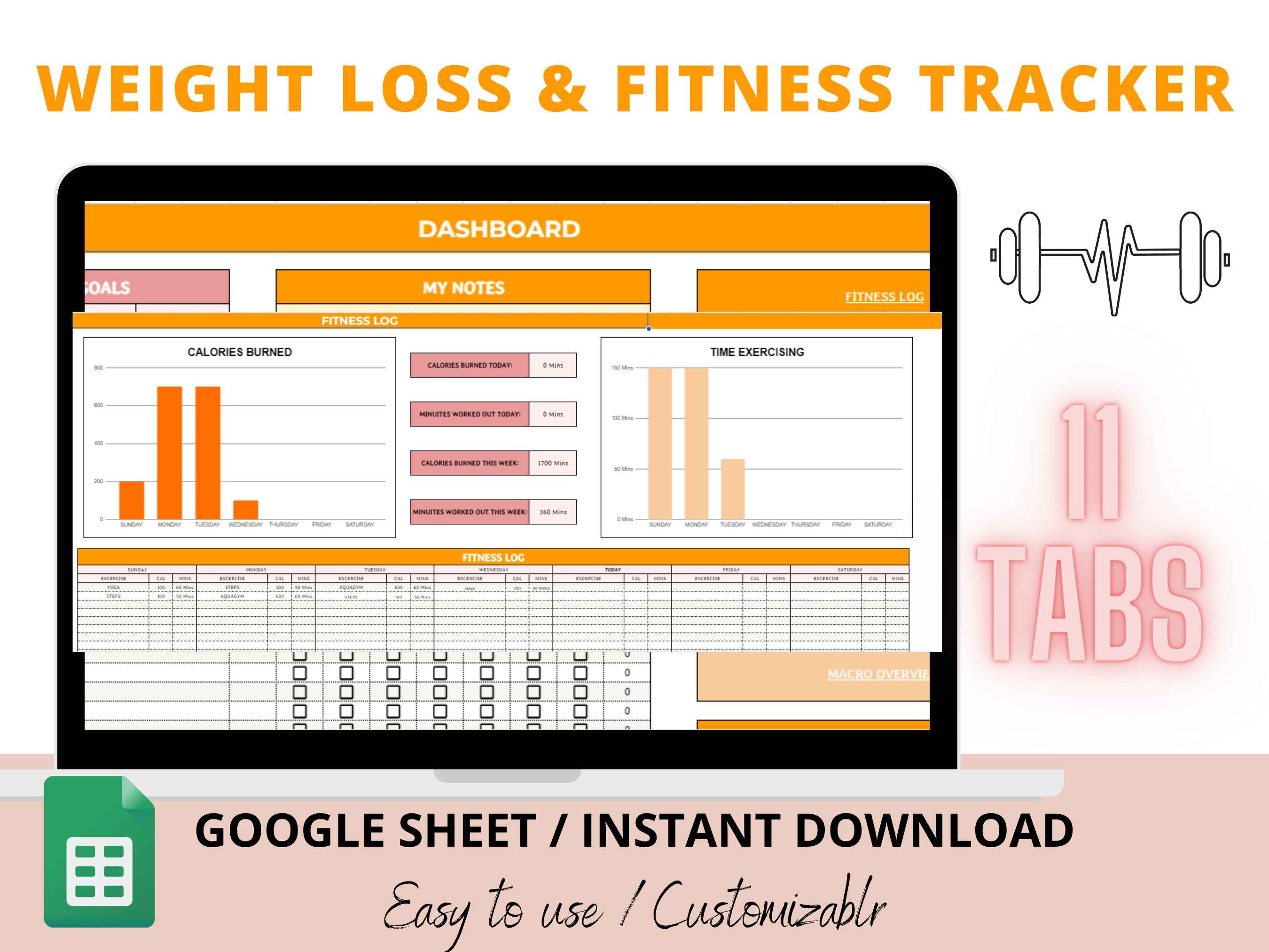 Weight Loss Tracker Google Sheets-cover